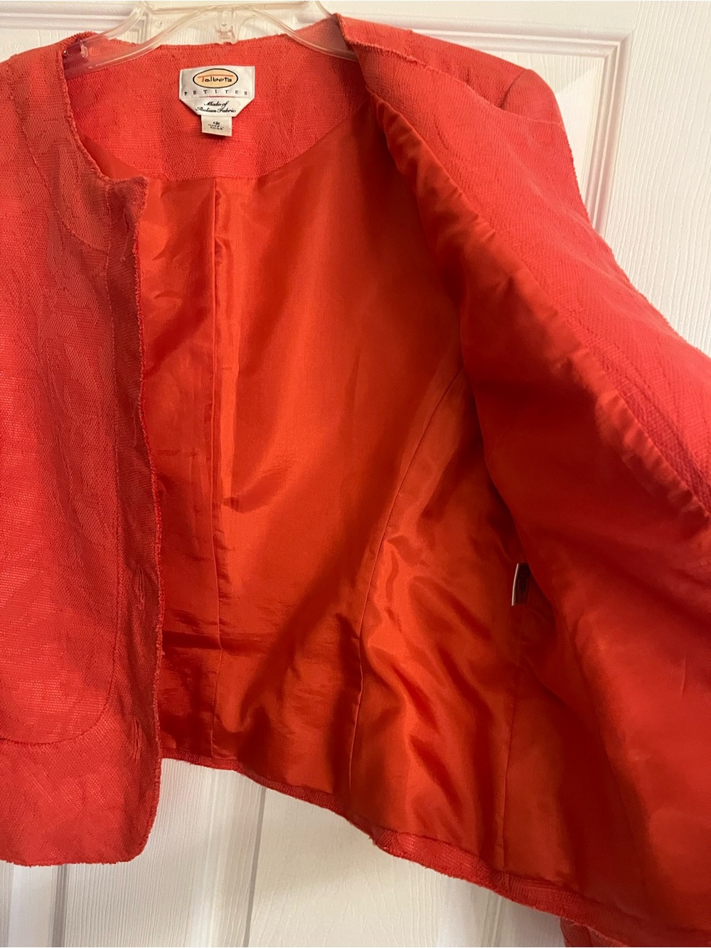 Talbots Coral Textured Button Jacket - Picture 7 of 11